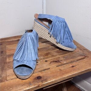 Comfort View Diane Fringe Wedge Espadrille Sandal